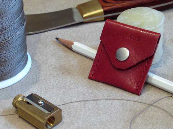 RoyalPoint Janus Sharpener Case Red Leather
